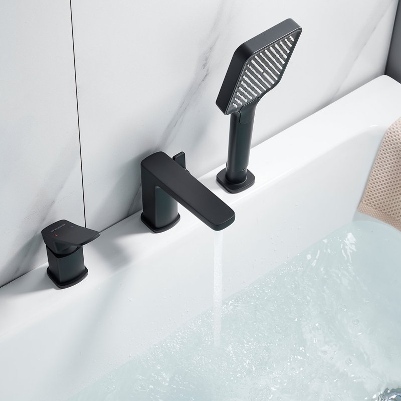 Смеситель на борт ванны Shevanik S9912H, черный