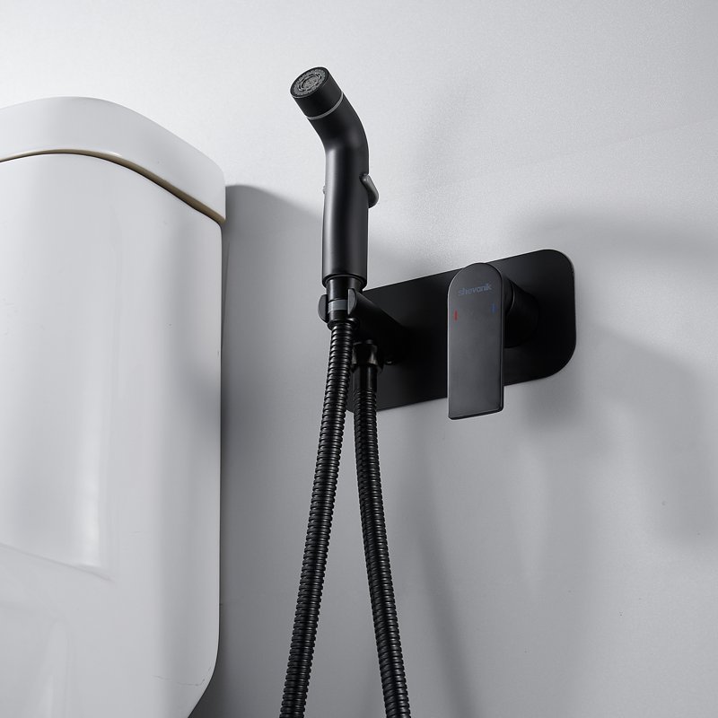 Гигиенический душ со смесителем Shevanik S9905H-1, черный