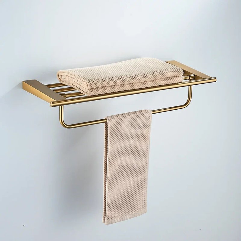 Полка для полотенец Shevanik SG5708G, золотой сатин