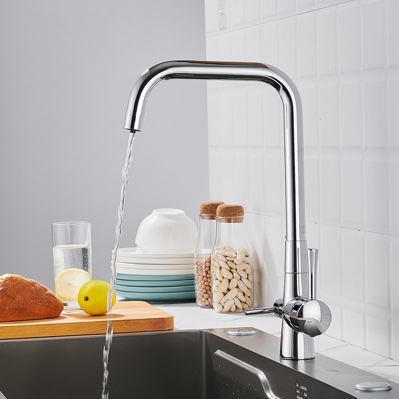 Смеситель для кухни с подключением фильтра Shevanik S528, хром