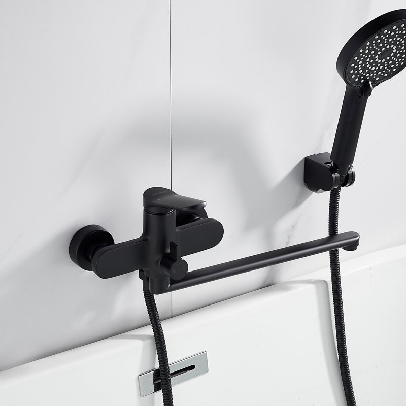 Смеситель для ванны Shevanik S4322H, черный