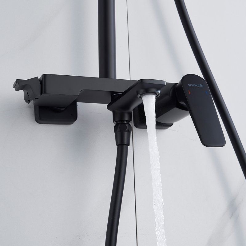 Душевая система Shevanik S8236H, черный