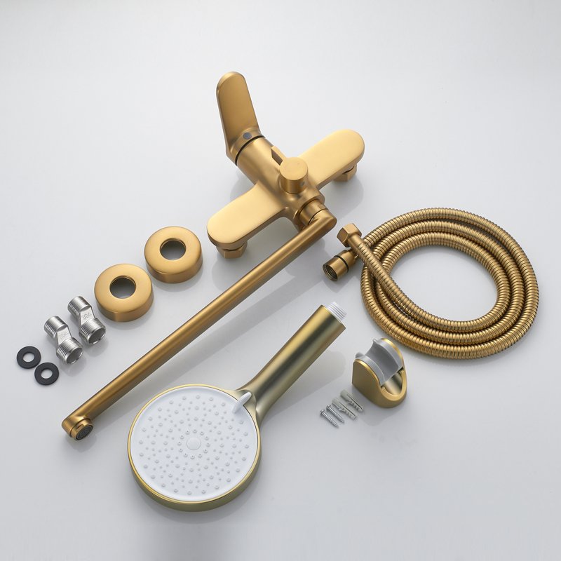 Смеситель для ванны Shevanik S4322G, золотой сатин