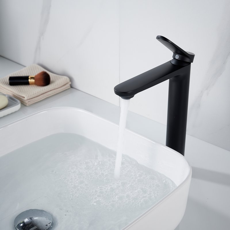 Смеситель для раковины высокий Shevanik S4311H, черный