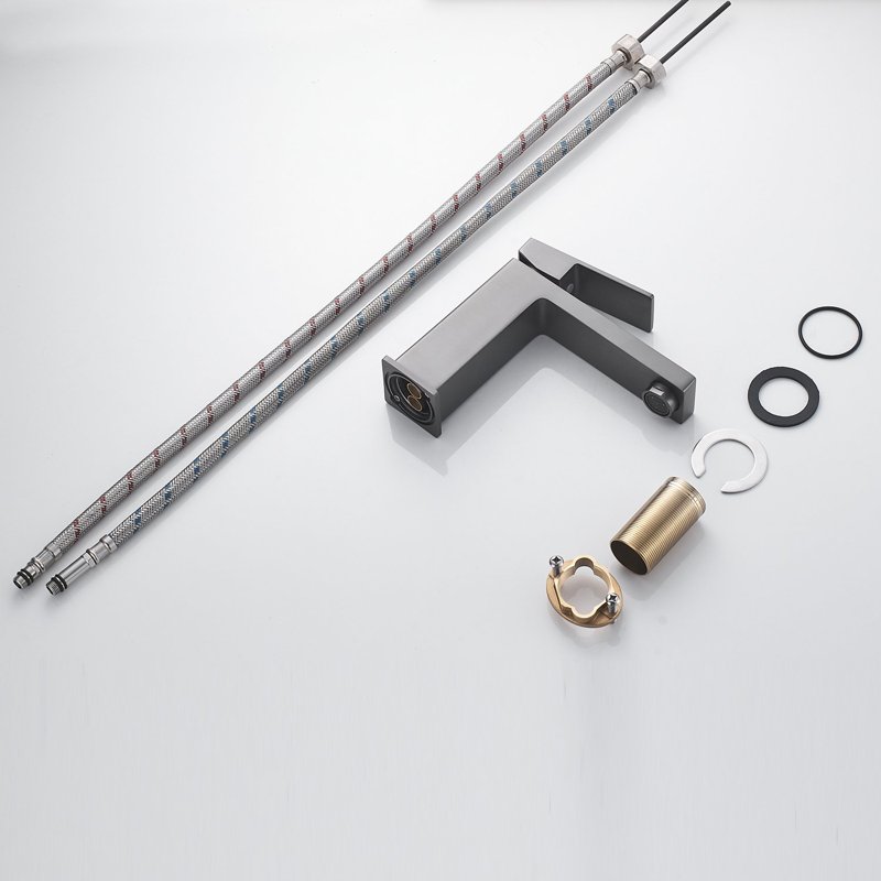 Смеситель для раковины Shevanik S9601T, оружейная сталь