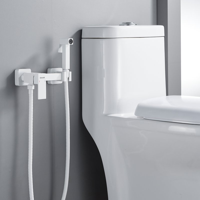 Гигиенический душ со смесителем Shevanik S147T, оружейная сталь