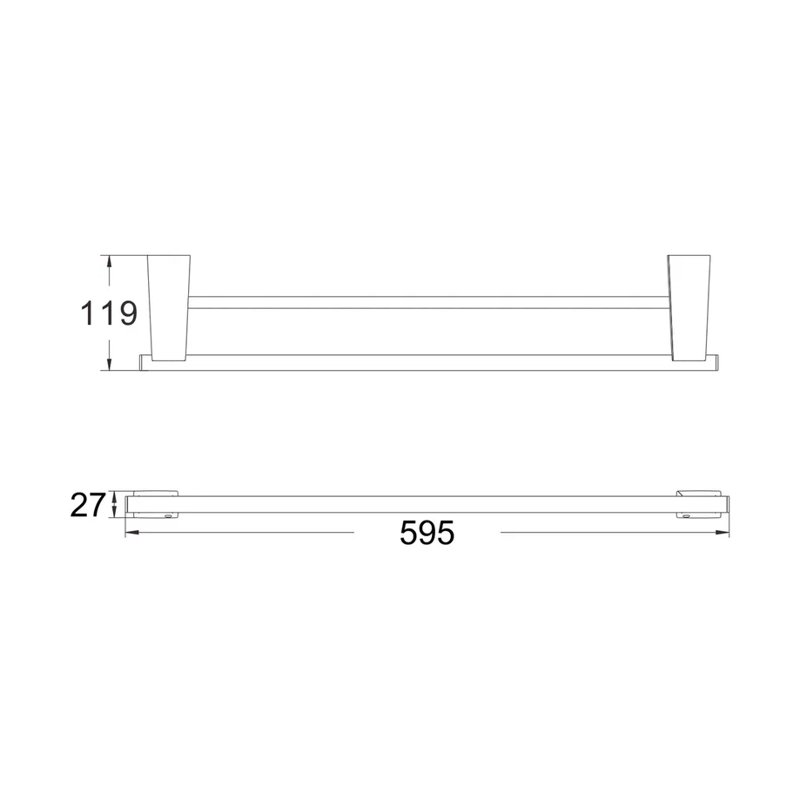 Полотенцедержатель двойной Shevanik SG5727, хром