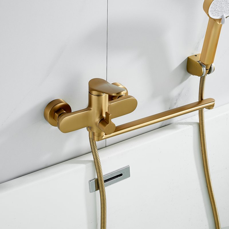 Смеситель для ванны Shevanik S4322G, золотой сатин