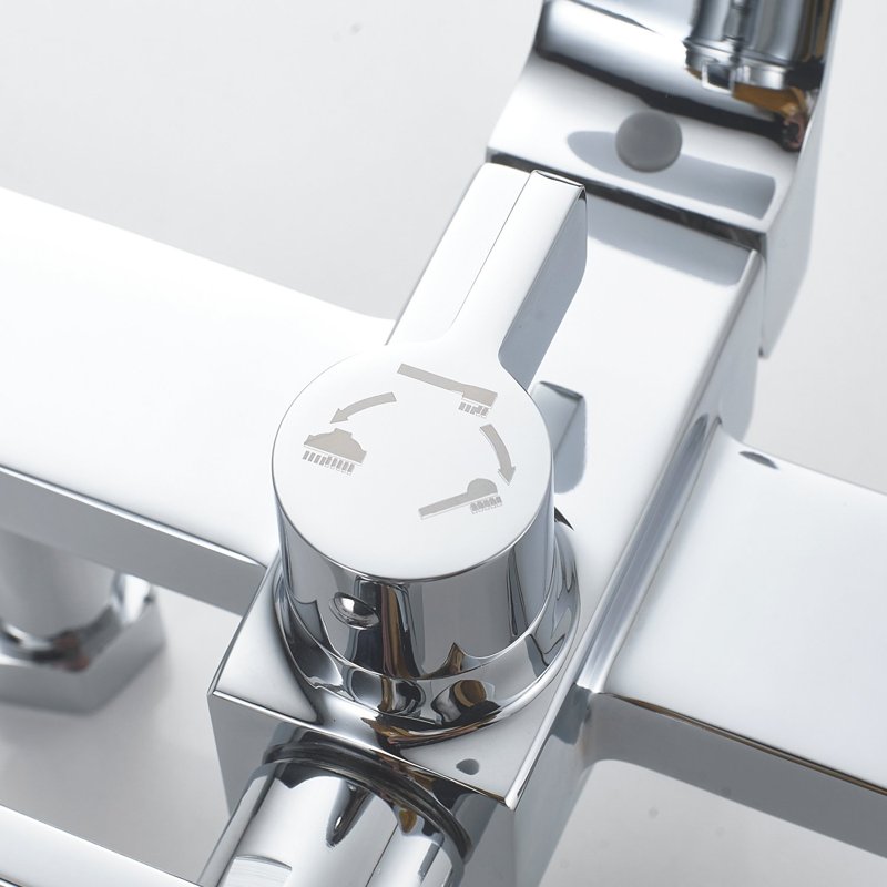 Душевая система Shevanik S6036H, черный/хром