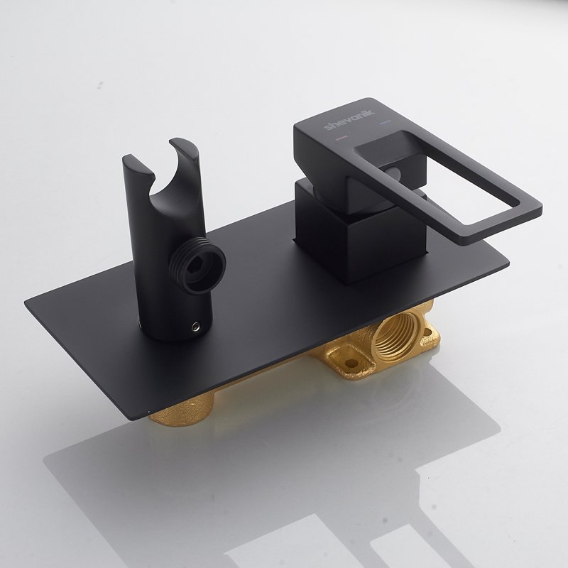 Гигиенический душ со смесителем Shevanik S6805T-1, оружейная сталь