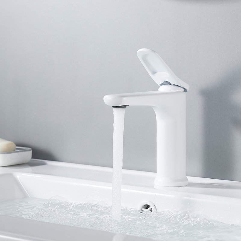 Смеситель для раковины Shevanik S4701C, белый