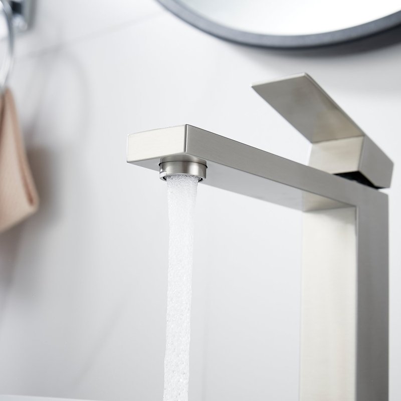 Смеситель для раковины высокий Shevanik S7011L, сатин