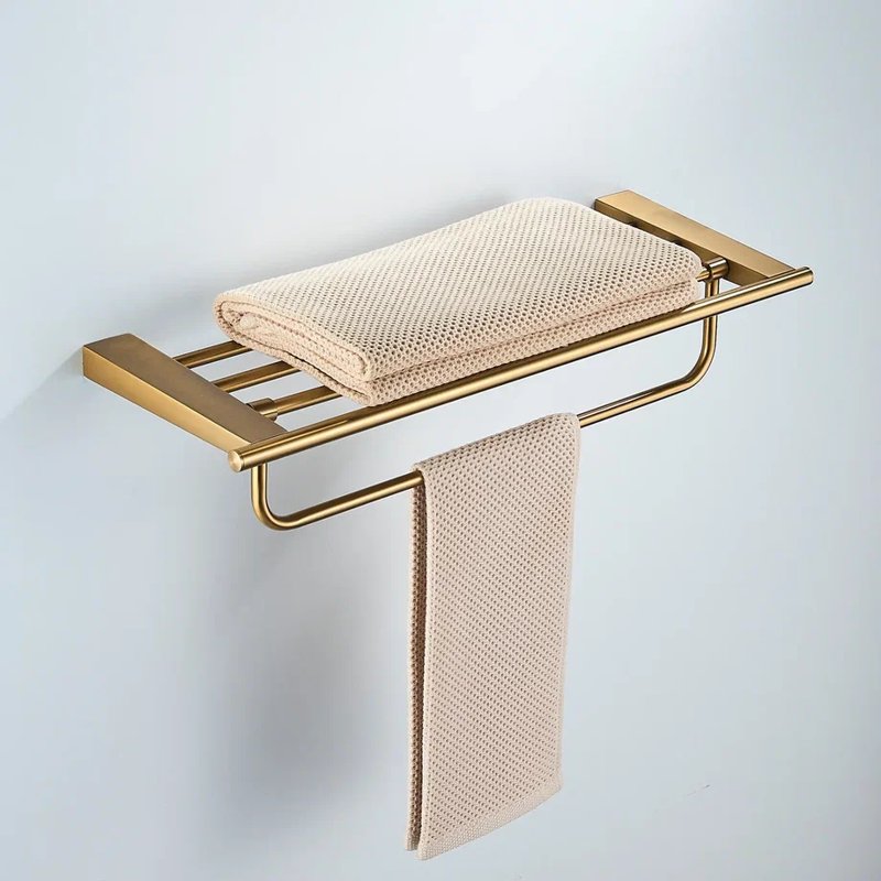 Полка для полотенец Shevanik SG5708G, золотой сатин