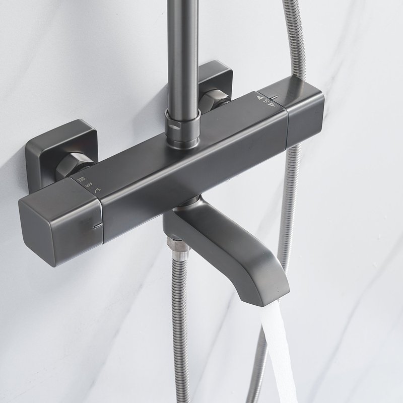 Душевая система Shevanik S8036H, черный