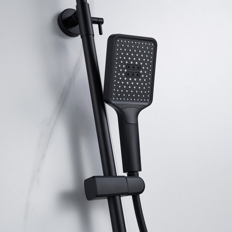 Душевая система Shevanik S9136T, оружейная сталь