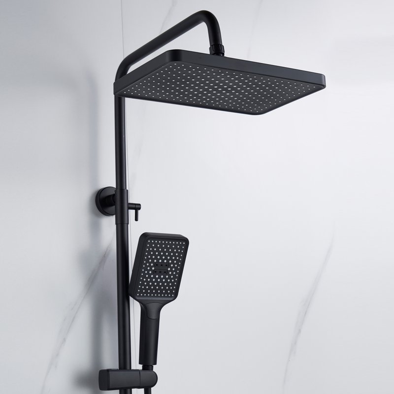 Душевая система Shevanik S9136T, оружейная сталь