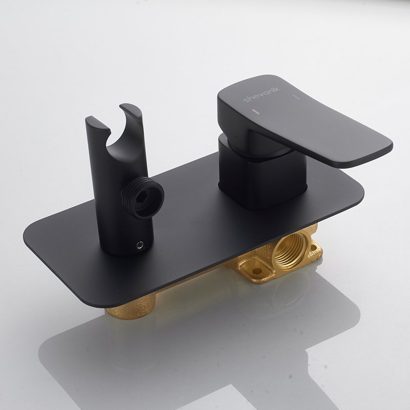 Гигиенический душ со смесителем Shevanik S8505T-1, оружейная сталь