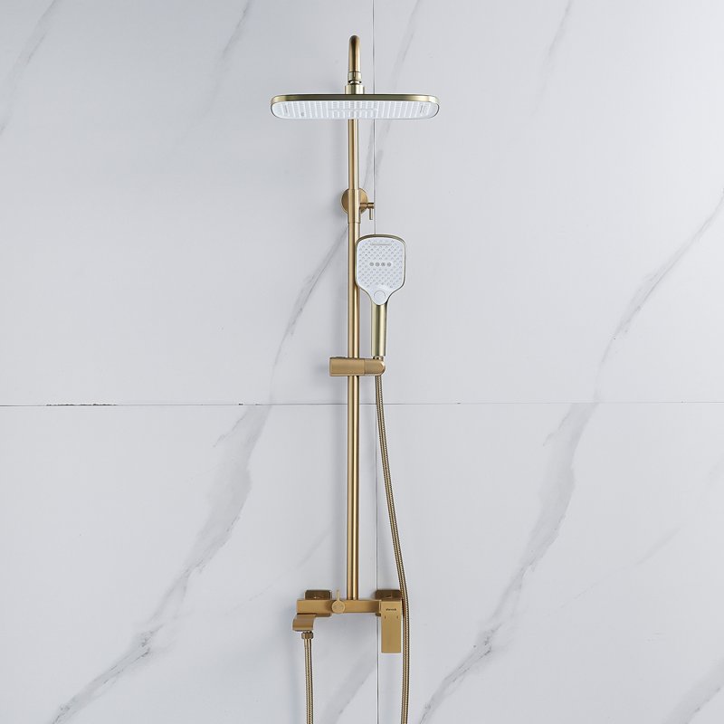 Душевая система Shevanik S8536T, оружейная сталь