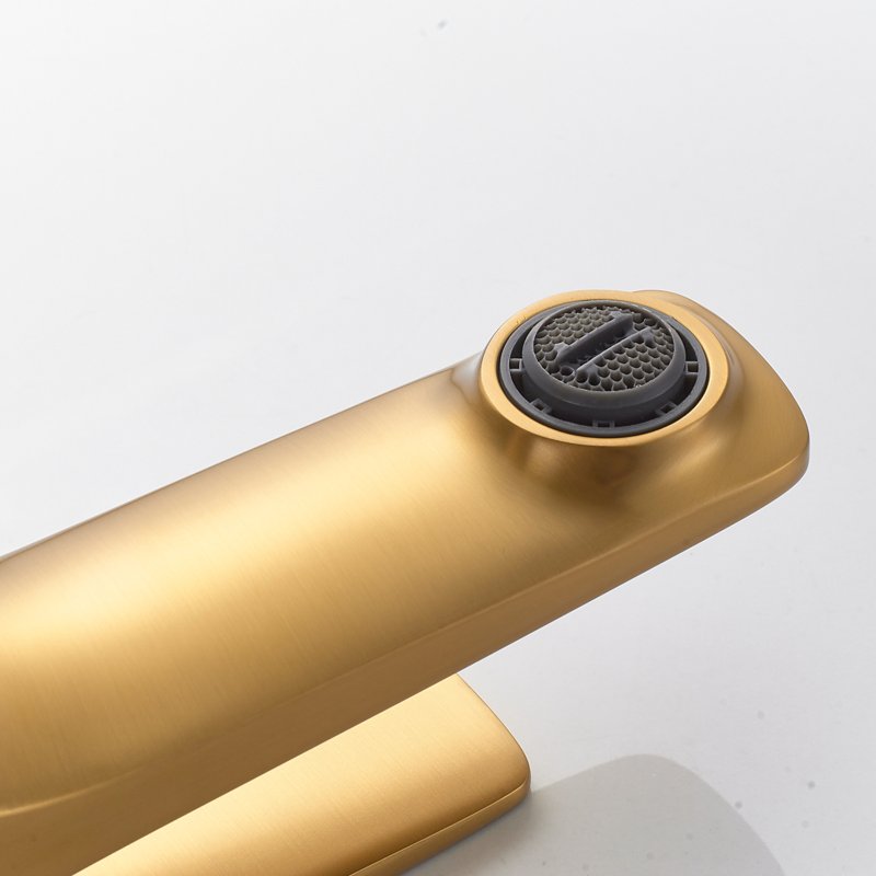 Смеситель для раковины Shevanik S4201G, золотой сатин