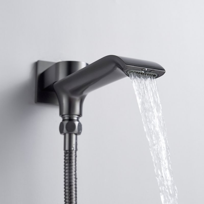 Душевая система встраиваемая Shevanik S4135T, оружейная сталь