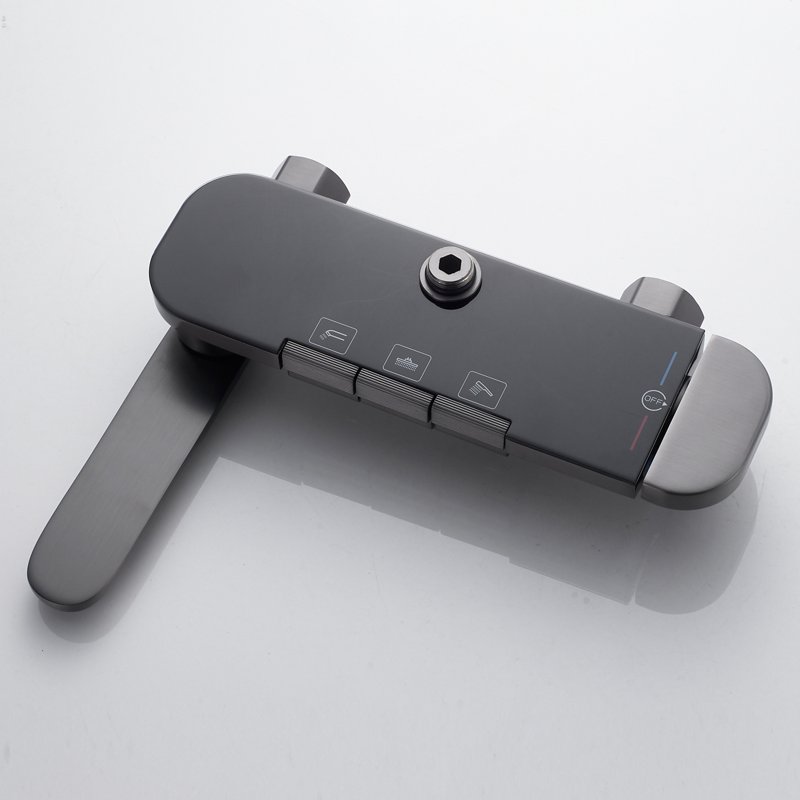 Душевая система Shevanik S9636T, оружейная сталь