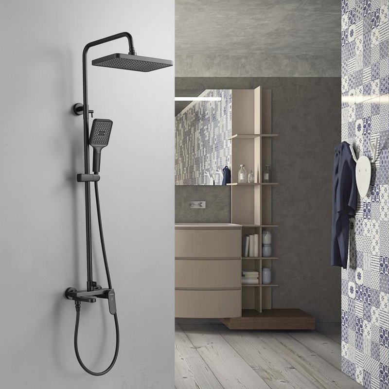 Душевая система Shevanik S8836H, черный