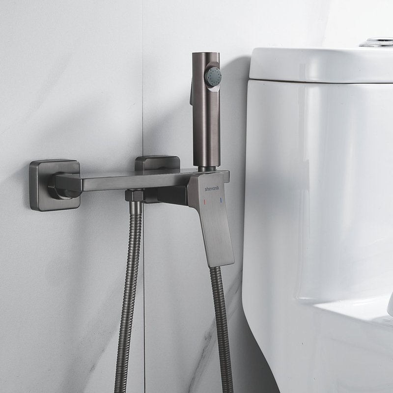 Гигиенический душ со смесителем Shevanik S137H, черный