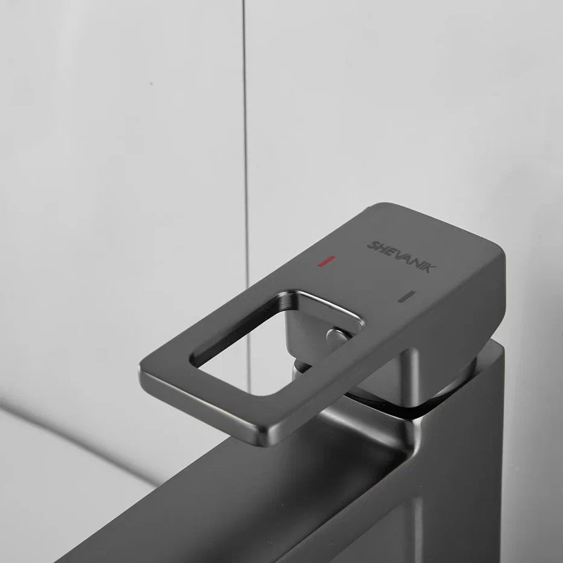 Смеситель для раковины с гигиеническим душем Shevanik S8271T, оружейная сталь