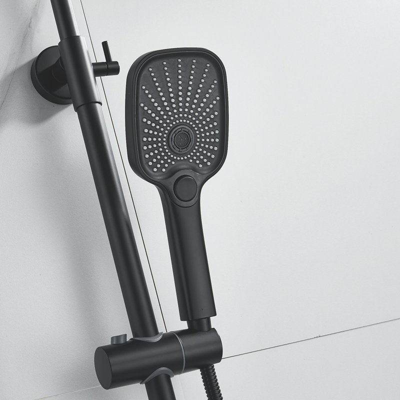 Душевая система Shevanik S6836T, оружейная сталь