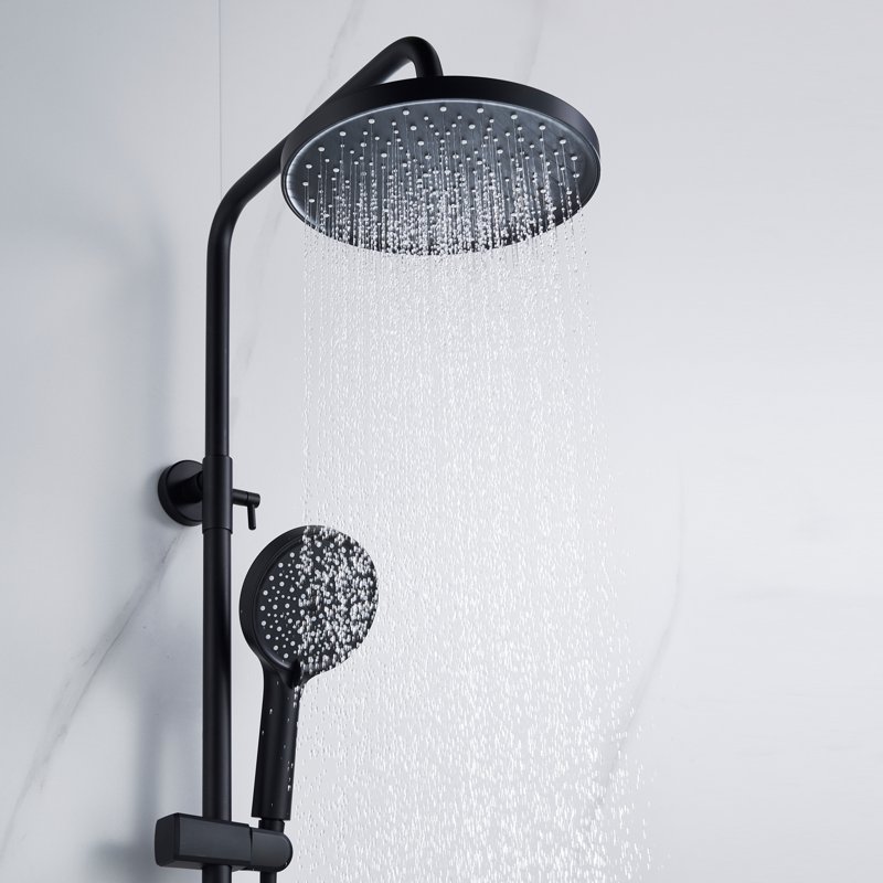 Душевая система Shevanik S9636H, черный