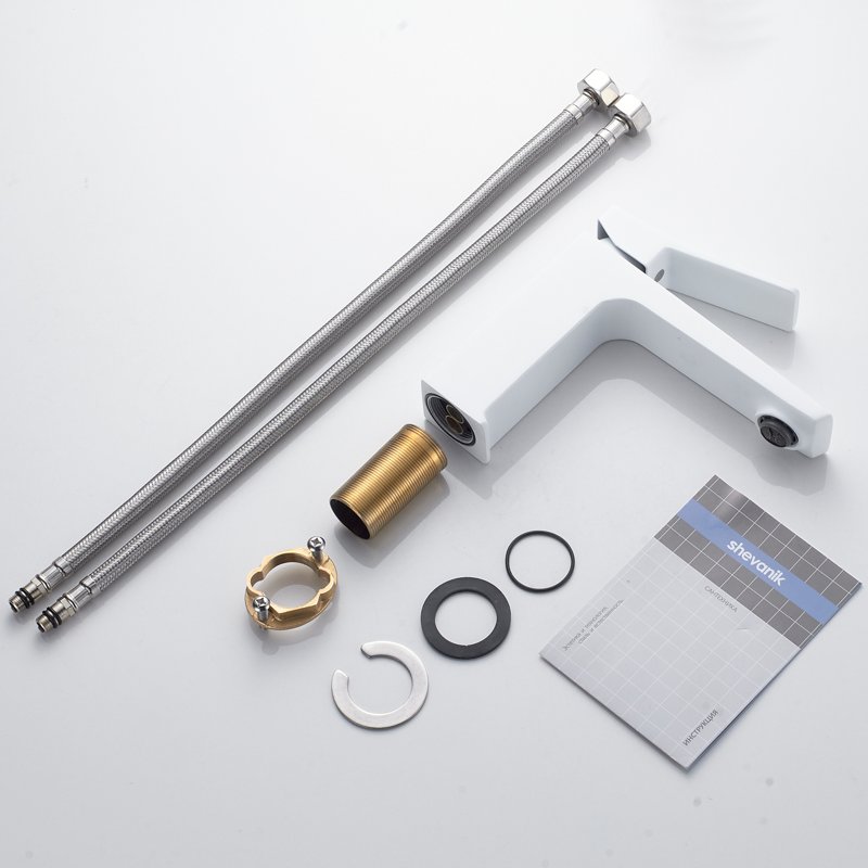 Смеситель для раковины Shevanik S4401C, белый