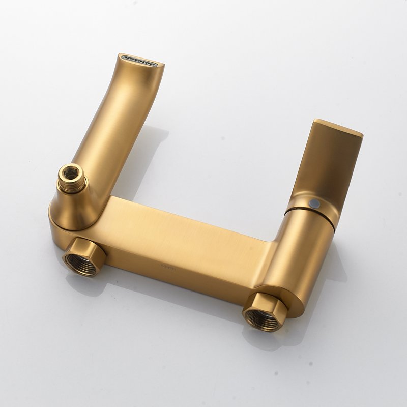 Смеситель для ванны Shevanik S4102G, золотой сатин