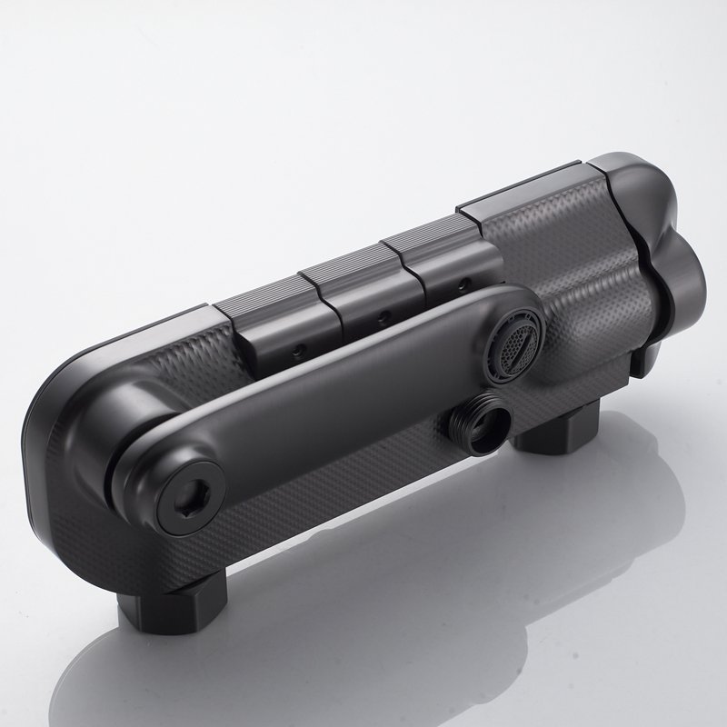 Душевая система Shevanik S9636T, оружейная сталь