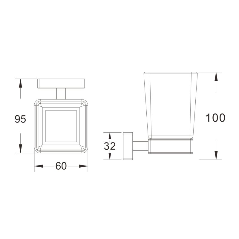 Стакан для ванной комнаты Shevanik SG5612G, золотой сатин