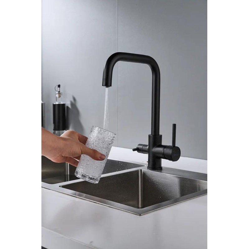 Смеситель для кухни с подключением фильтра Shevanik S228H, черный