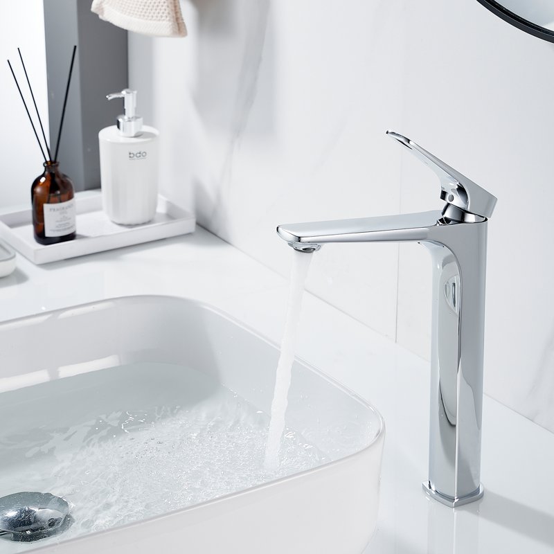 Смеситель для раковины высокий Shevanik S4211, хром