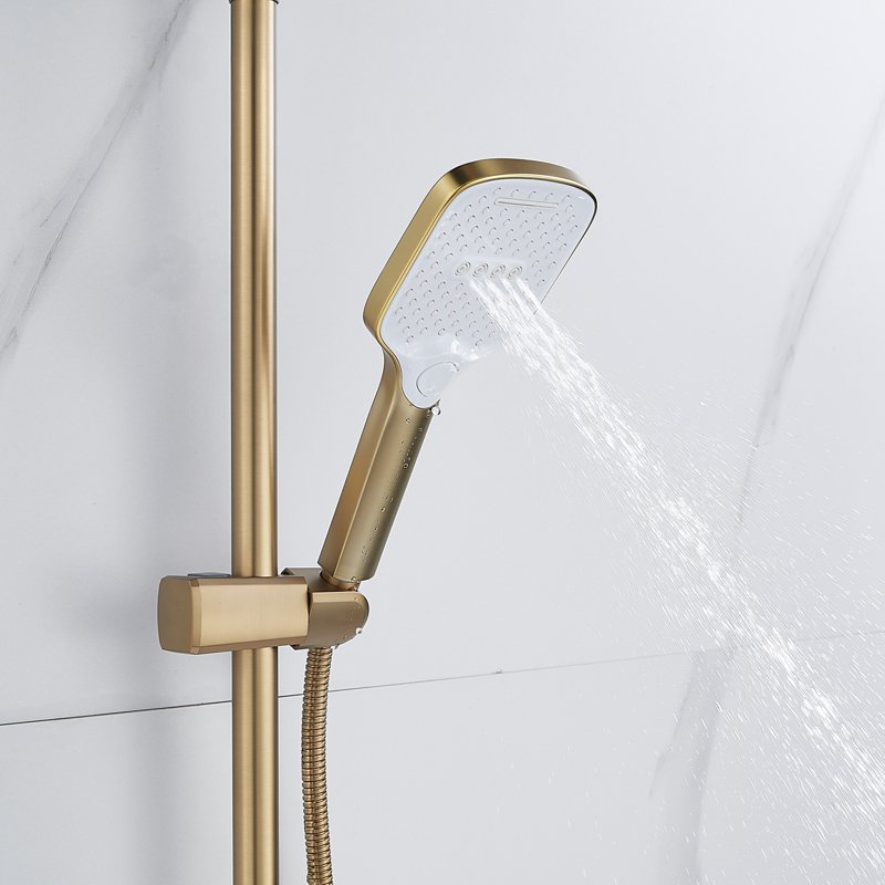 Душевая система Shevanik S8536T, оружейная сталь