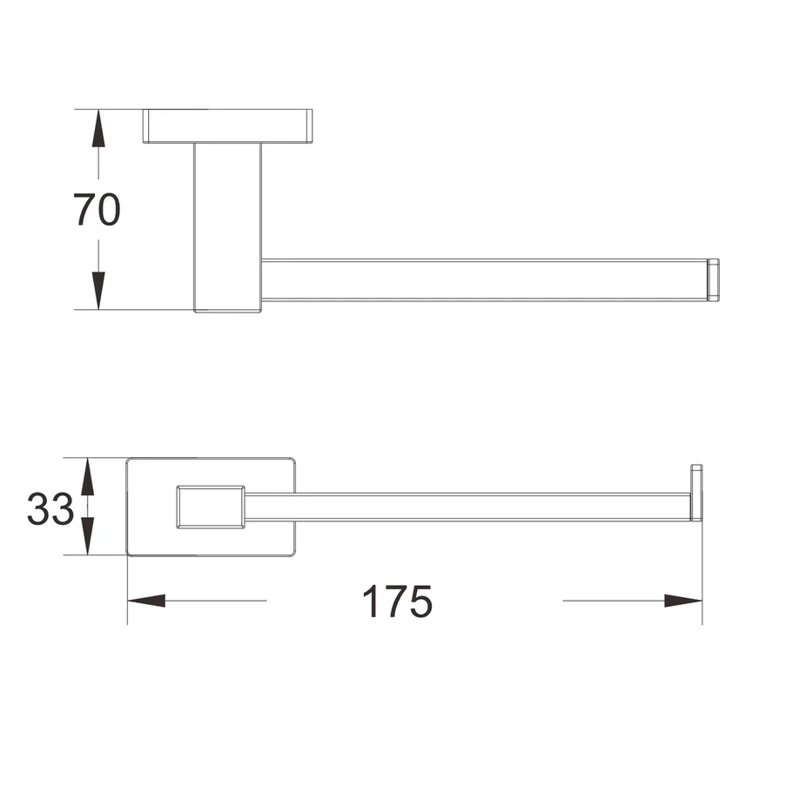 Держатель для туалетной бумаги Shevanik SG5615H, черный
