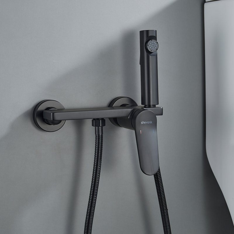 Гигиенический душ со смесителем Shevanik S9905G-1, золотой сатин