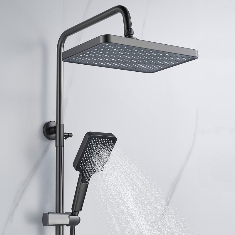 Душевая система Shevanik S8236T, оружейная сталь