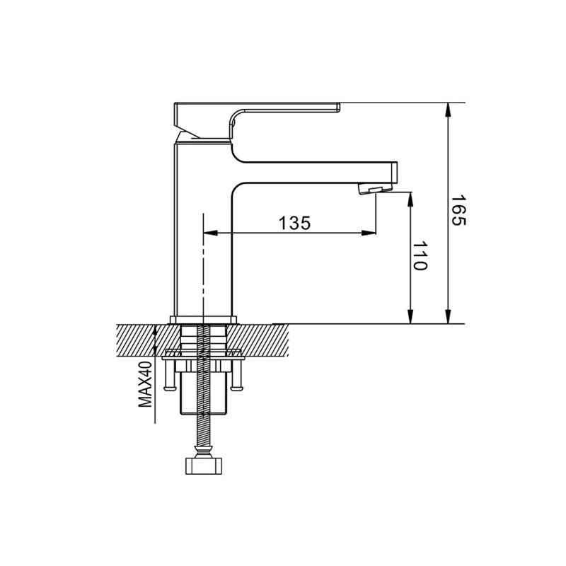 Смеситель для раковины с гигиеническим душем Shevanik S8271T, оружейная сталь