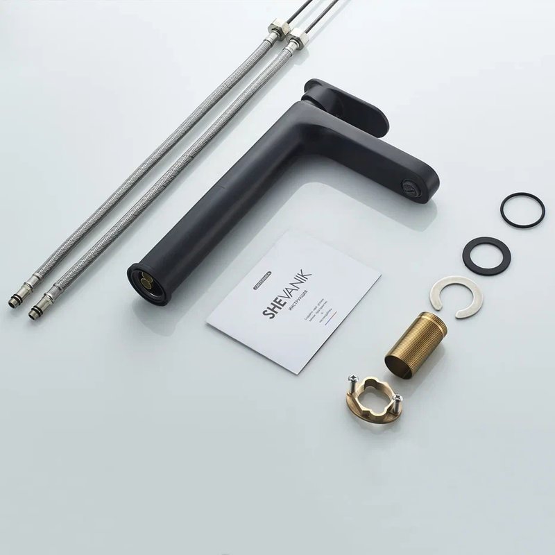 Смеситель для раковины Shevanik S8711H, черный