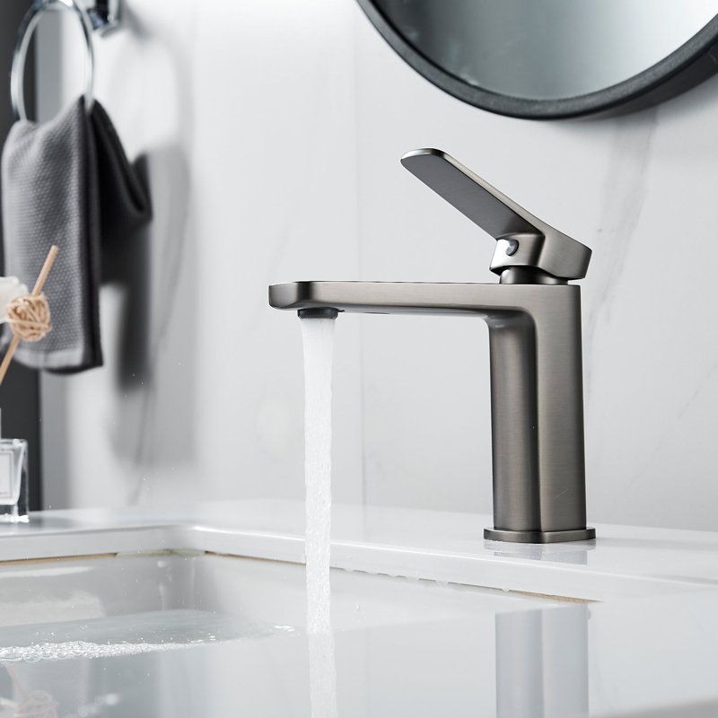 Смеситель для раковины Shevanik S9901T, оружейная сталь