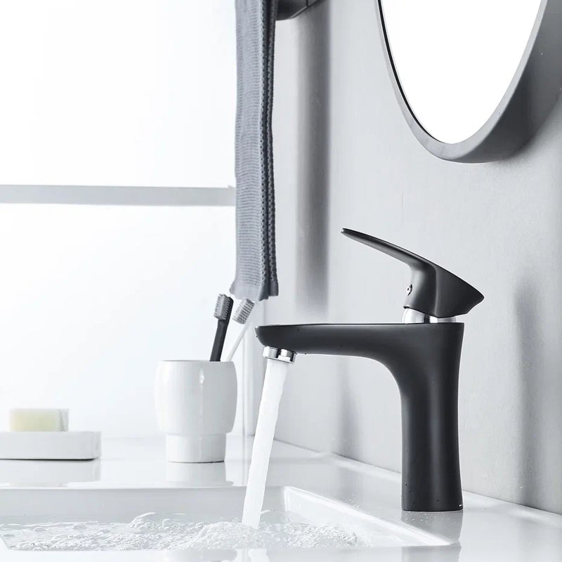 Смеситель для раковины Shevanik S9801H, черный/хром