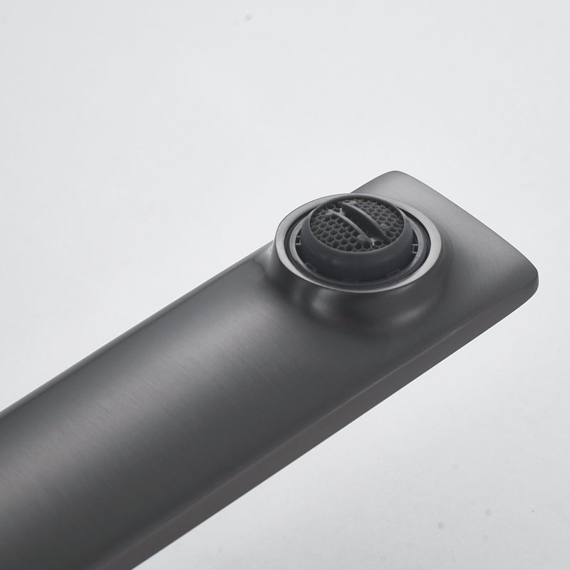 Смеситель для раковины высокий Shevanik S6111T, оружейная сталь