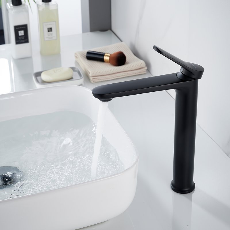 Смеситель для раковины высокий Shevanik S4311H, черный