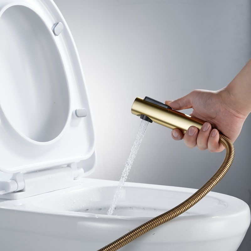 Гигиенический душ со смесителем Shevanik S9605T-1, оружейная сталь