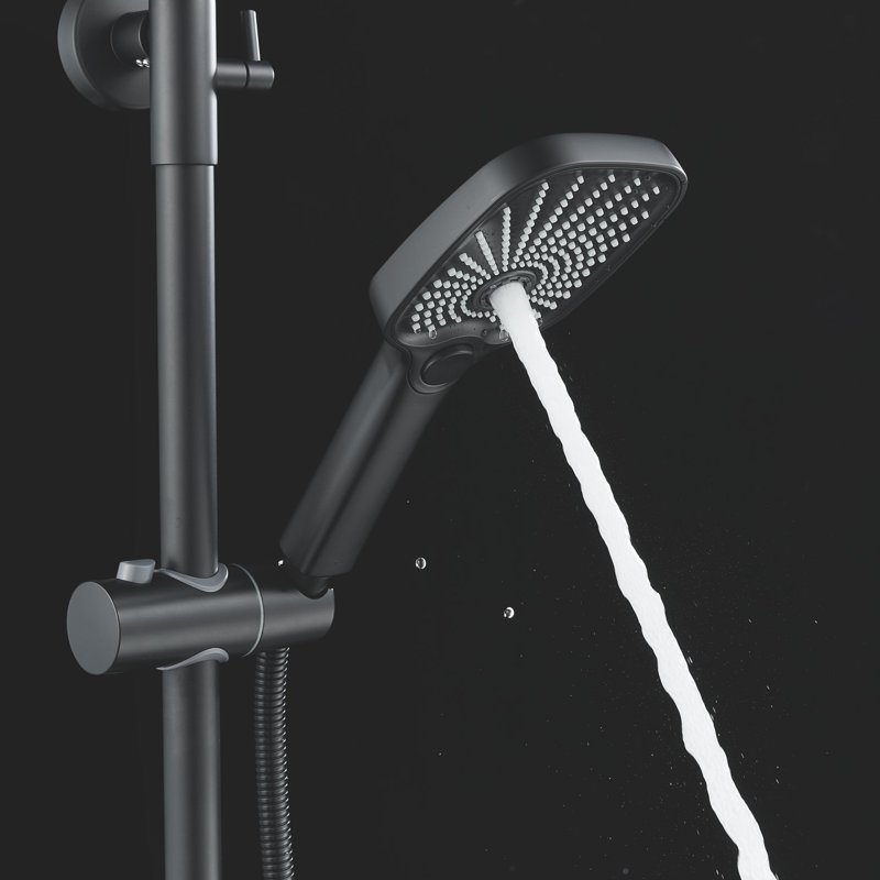 Душевая система Shevanik S6836T, оружейная сталь