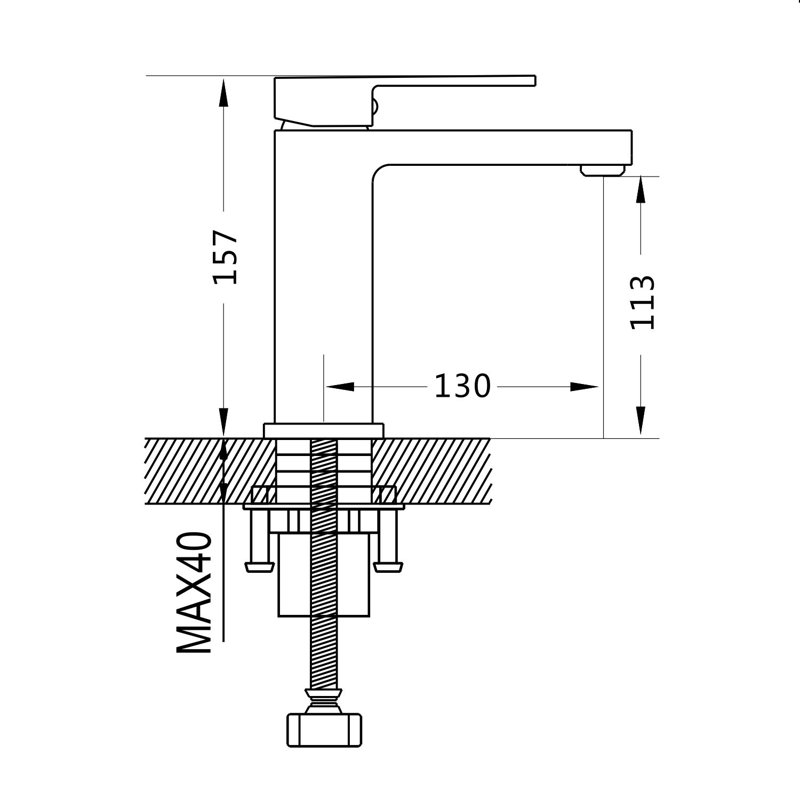Смеситель для раковины Shevanik S9601, хром
