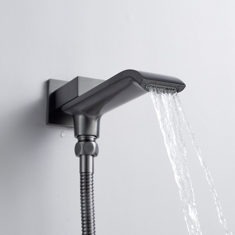 Душевая система встраиваемая Shevanik S4035T, оружейная сталь